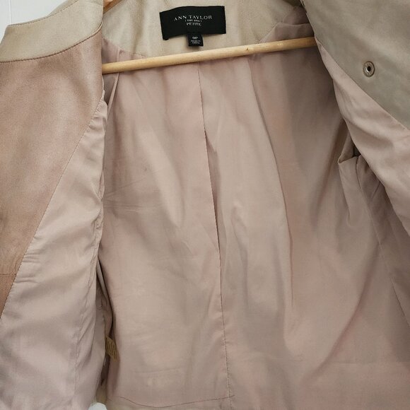 Ann Taylor 100% Leather Vintage Moto Jacket 0 Petite - Picture 2 of 6